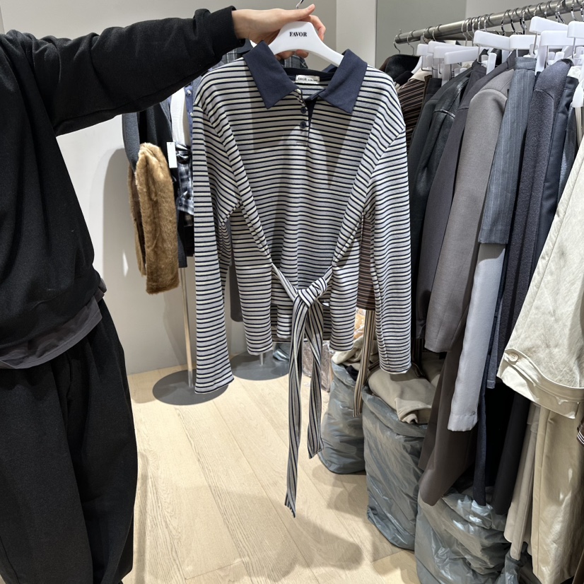 FAVOR-P韓國代購㊣女裝新款職業真品25秋冬推薦人氣長袖T恤FAVOR-P長袖T恤圖色3