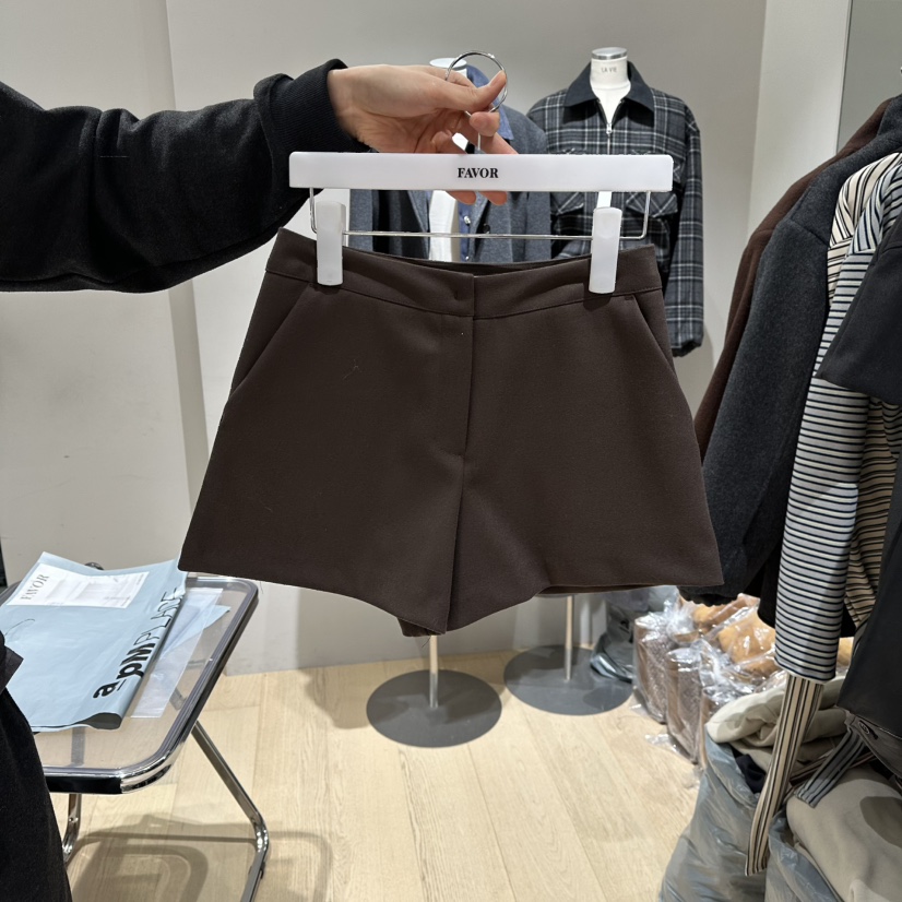 FAVOR-P東大門㊣直郵女裝新品25秋冬職業休閑真品時尚短褲FAVOR-P短褲圖色1