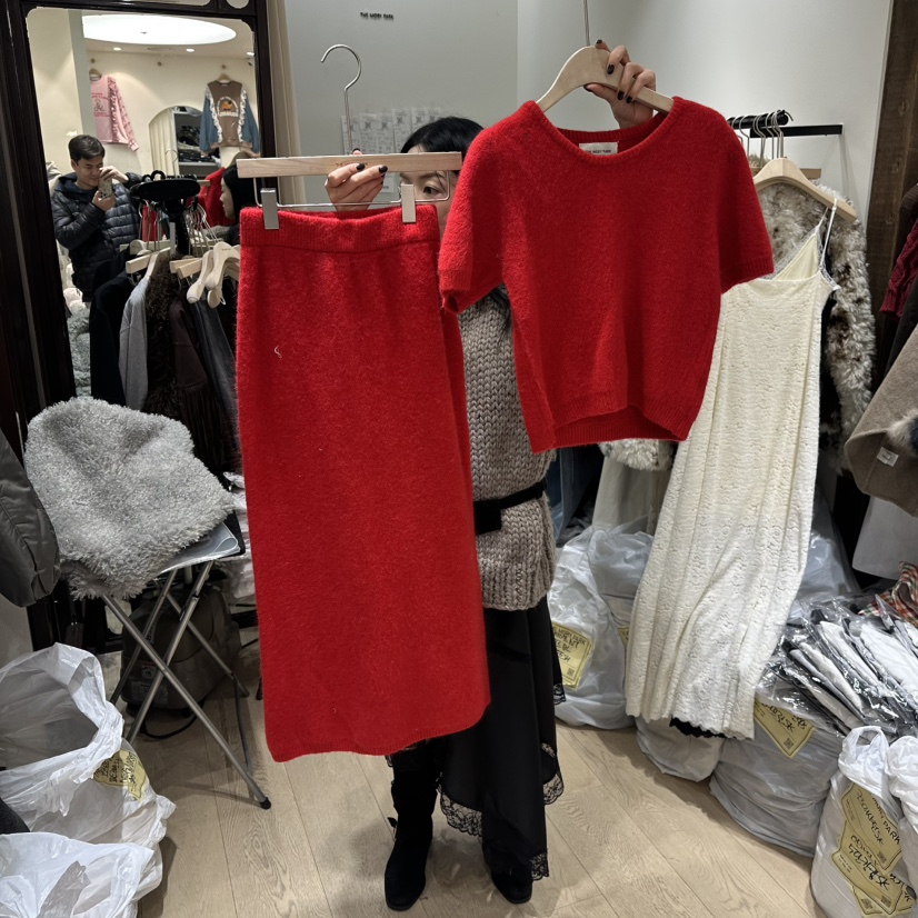 THEMORYPARK韓國代購㊣女裝新款25秋冬熱賣推薦套裝安哥拉套裝THE MORY PARK套裝圖色1