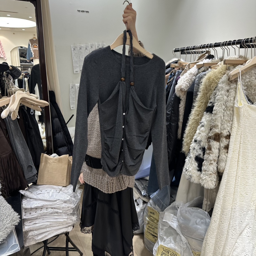 THEMORYPARK東大門㊣代購女士新品職業熱賣長袖T恤假兩件套裝THE MORY PARK長袖T恤圖色2