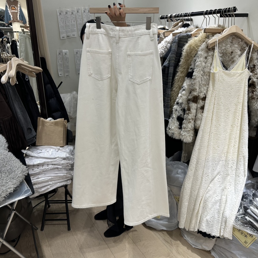 THEMORYPARK韓國代購㊣女士新品時尚真品職業人氣牛仔褲加絨THE MORY PARK牛仔褲