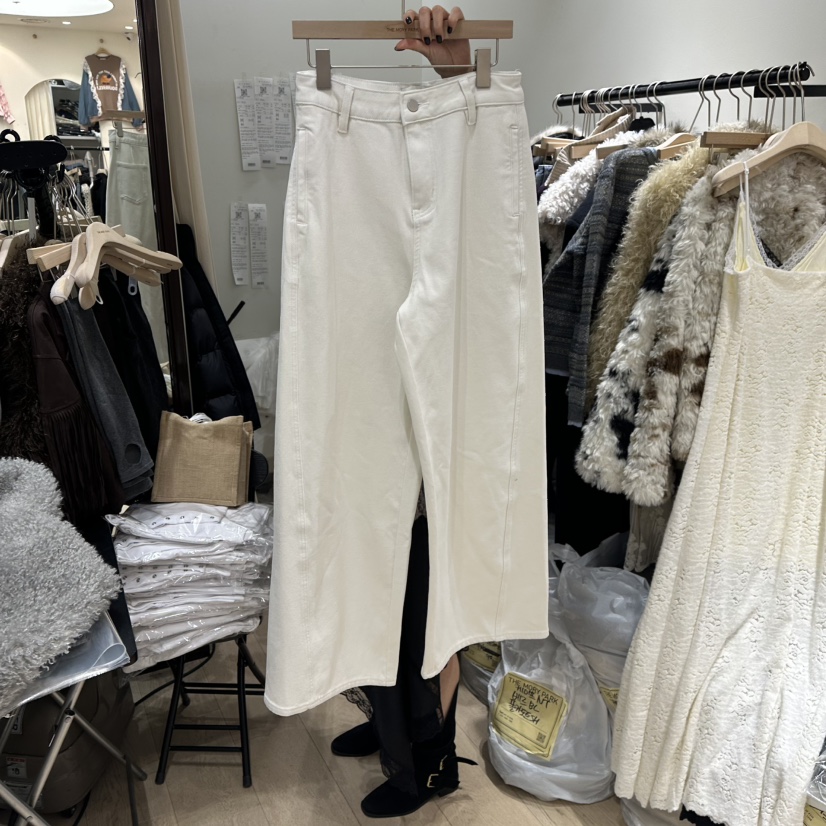 THEMORYPARK韓國代購㊣女士新品時尚真品職業人氣牛仔褲加絨THE MORY PARK牛仔褲圖色2