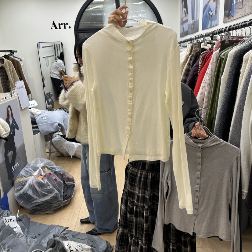 ARR東大門㊣直郵女裝新款時尚人氣真品25秋冬休閑推薦長袖T恤ARR長袖T恤圖色1