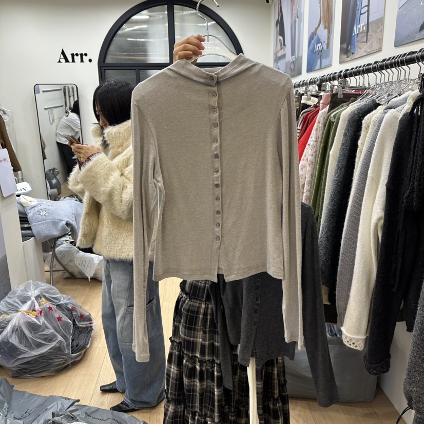 ARR東大門㊣直郵女裝新款時尚人氣真品25秋冬休閑推薦長袖T恤ARR長袖T恤圖色2