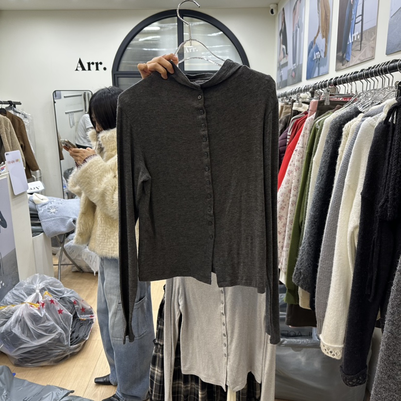 ARR東大門㊣直郵女裝新款時尚人氣真品25秋冬休閑推薦長袖T恤ARR長袖T恤圖色3