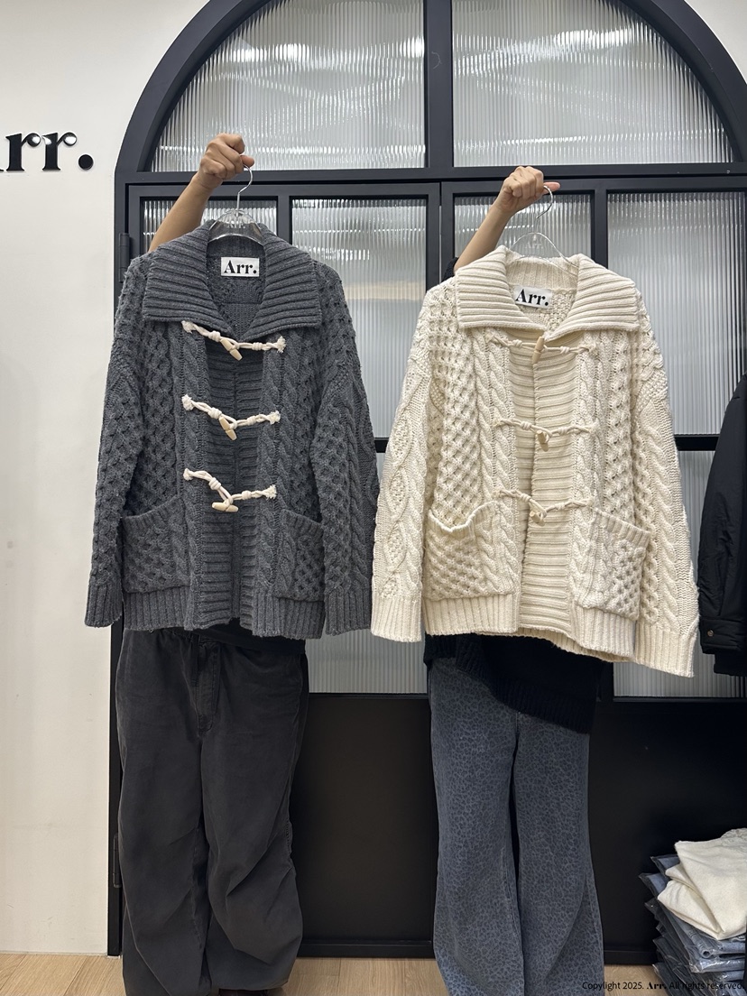 ARR東大門㊣實拍女士新品熱賣休閑25秋冬時尚職業人氣毛衣開衫ARR毛衣
