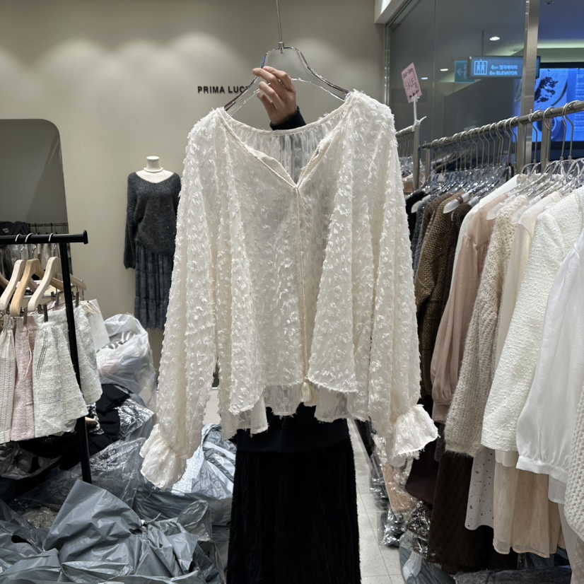 PRIMA LUCE東大門㊣直郵女裝新品休閑時尚職業熱賣襯衫蕾絲衫CHARLOTTE襯衫/蕾絲衫圖色1