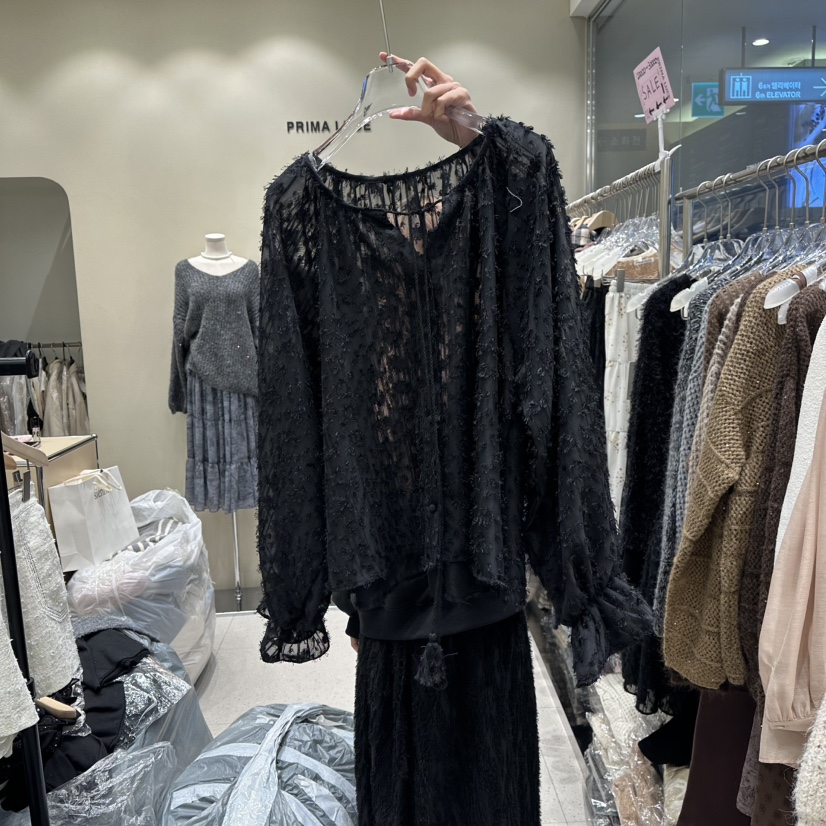 PRIMA LUCE東大門㊣直郵女裝新品休閑時尚職業熱賣襯衫蕾絲衫CHARLOTTE襯衫/蕾絲衫圖色2