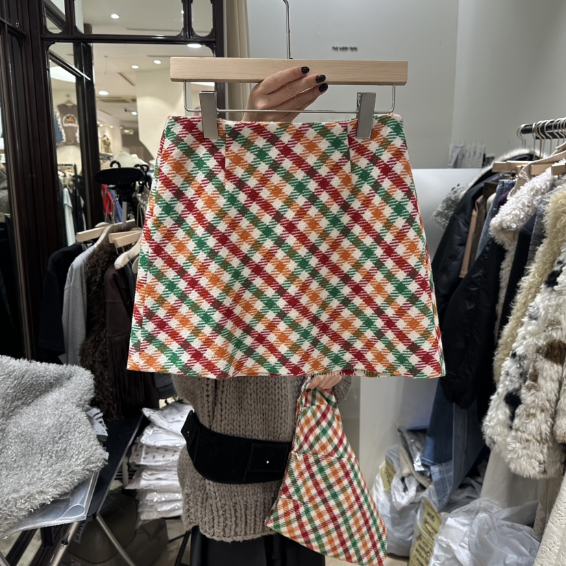 THEMORYPARK韓國代購㊣女士新款真品推薦時尚25秋冬人氣短裙THE MORY PARK短裙圖色1