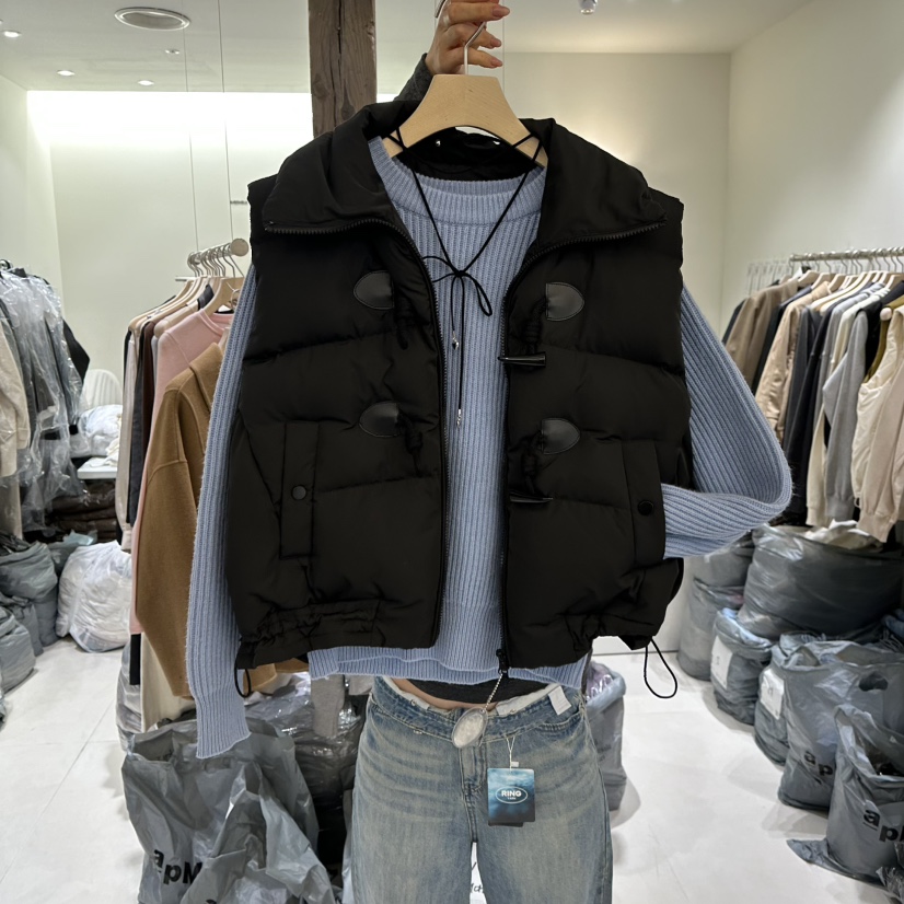 AVECNOUS韓國代購㊣女裝新款人氣推薦真品熱賣馬甲填充鴨絨AVECNOUS馬甲圖色3