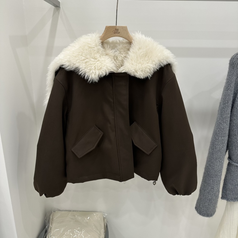 THE VALUE韓國代購㊣女士新款人氣真品時尚25秋冬休閑夾克THE VALUE夾克圖色2