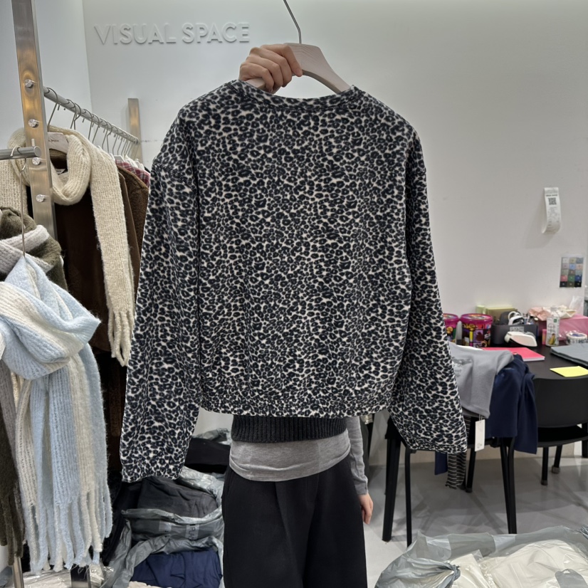 VISUAL SPACE韓國直郵㊣女士新款25秋冬推薦真品長袖T恤加絨VISUAL SPACE長袖T恤