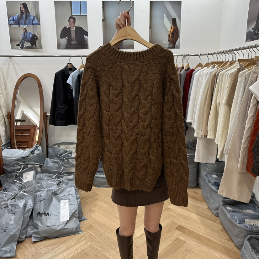 NOWHERE東大門㊣直郵女裝新款熱賣推薦25秋冬真品休閑針織衫NOWHERE針織衫