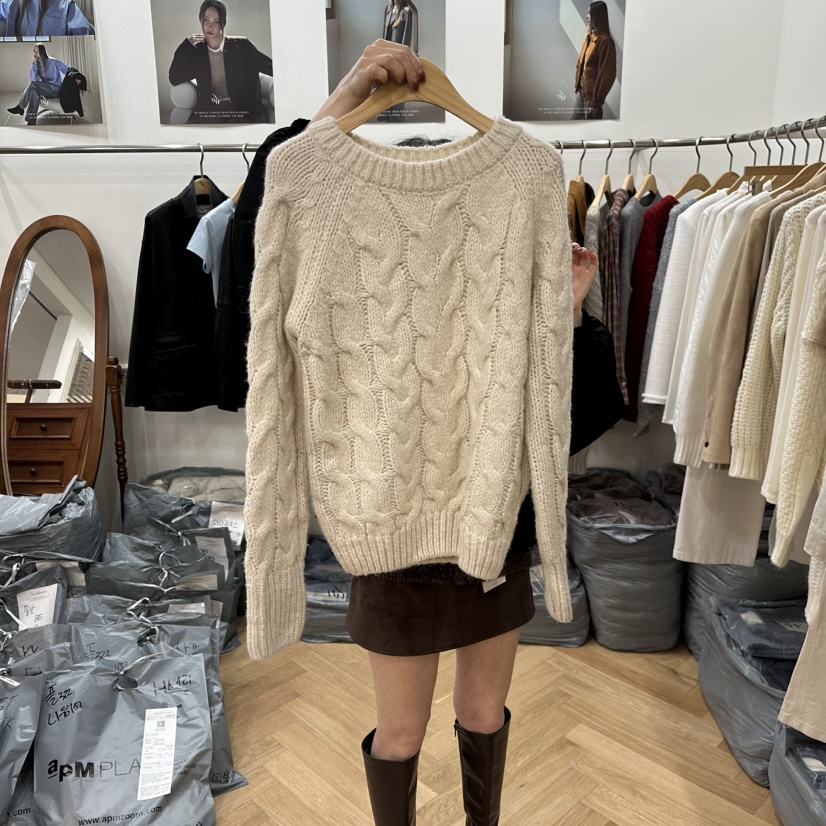 NOWHERE東大門㊣直郵女裝新款熱賣推薦25秋冬真品休閑針織衫NOWHERE針織衫圖色1