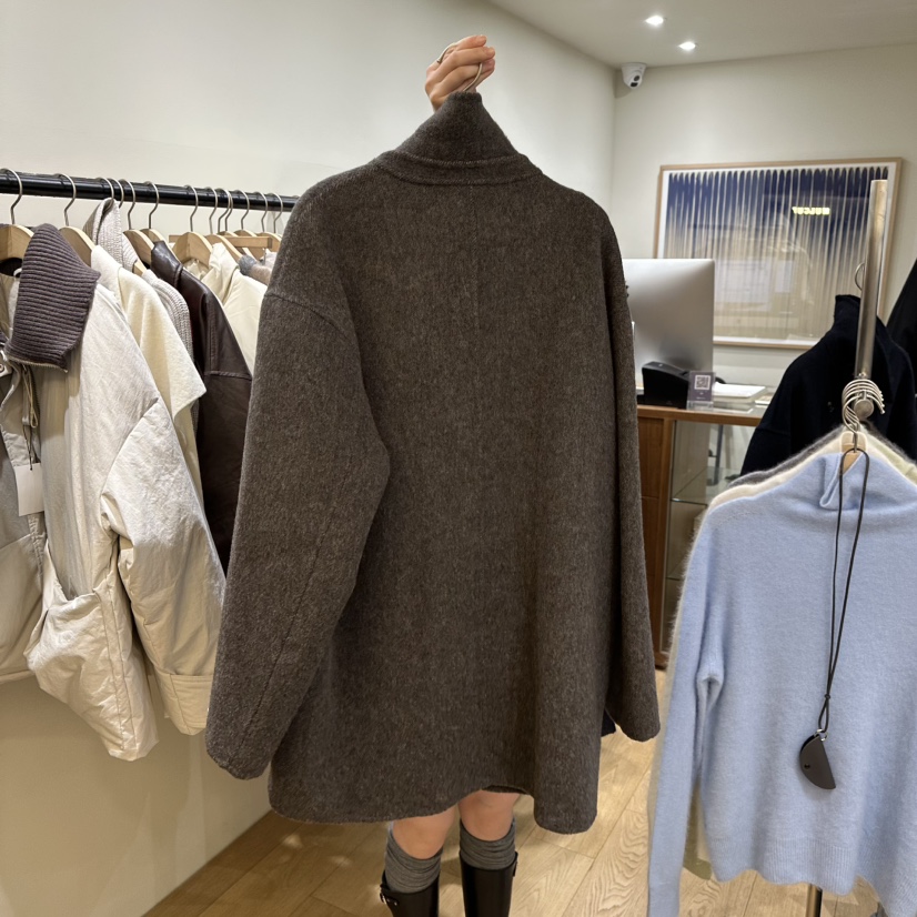 WINSOME東大門㊣直郵女裝新款職業人氣25秋冬短款大衣不含披肩WINSOME短款大衣