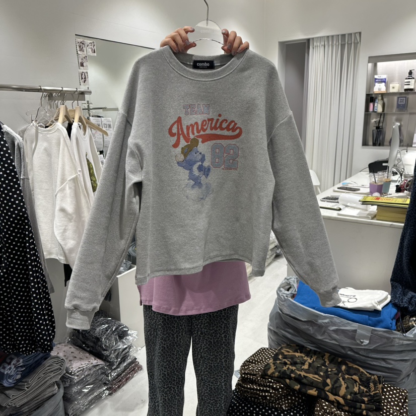 COMBO東大門㊣代購女裝新款時尚真品人氣熱賣25秋冬長袖T恤COM_BO長袖T恤圖色2