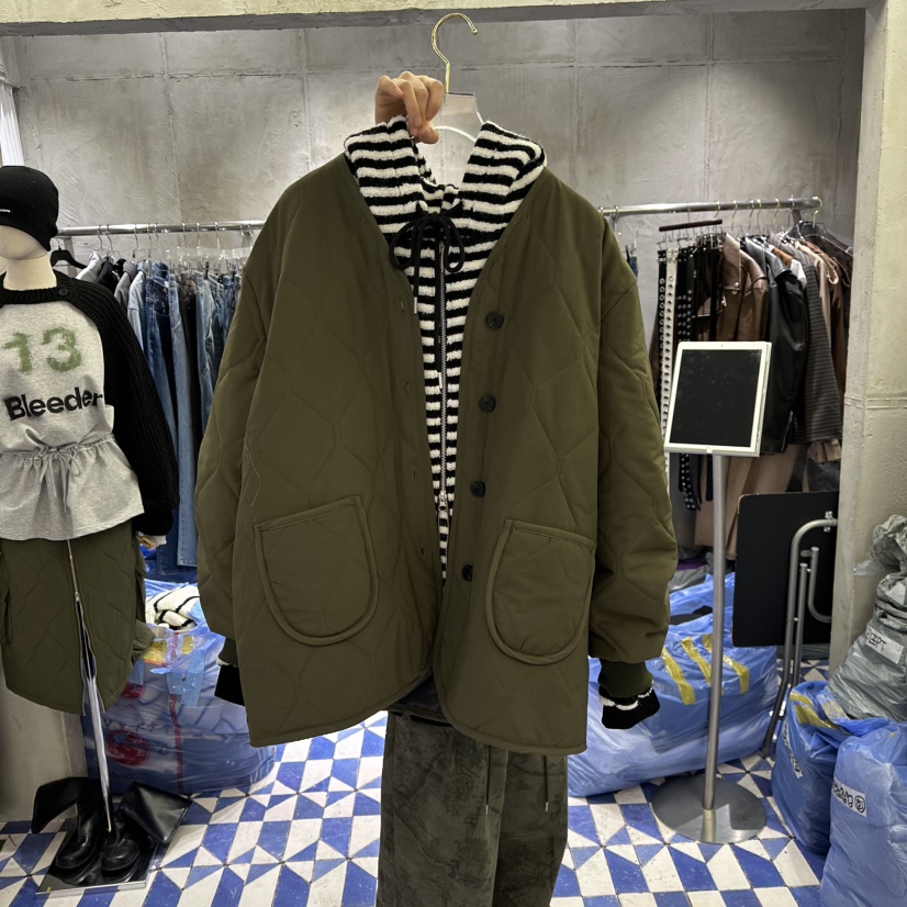 AMOUR東大門㊣直郵女士新款人氣真品職業休閑短款棉服絎縫棉AMOUR短款棉服圖色1