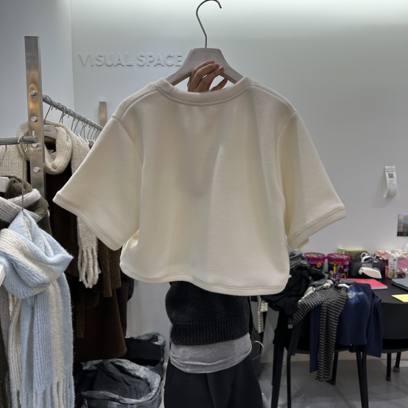 VISUAL SPACE東大門㊣代購女士新款人氣熱賣25秋冬T恤加絨VISUAL SPACET恤