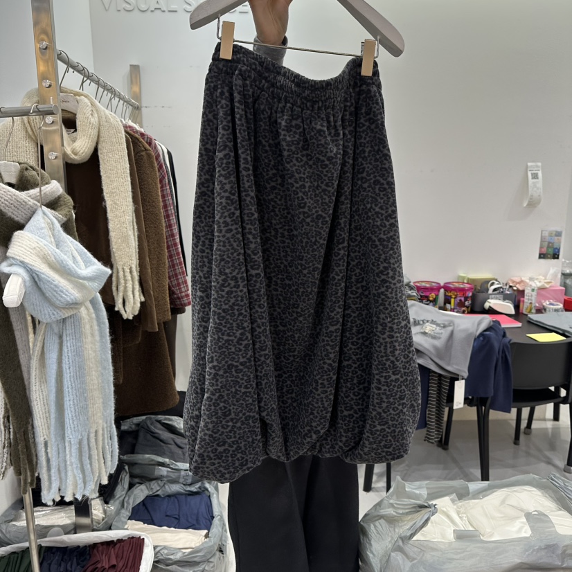 VISUAL SPACE東大門㊣代購女士新款休閑25秋冬時尚長裙加絨VISUAL SPACE長裙