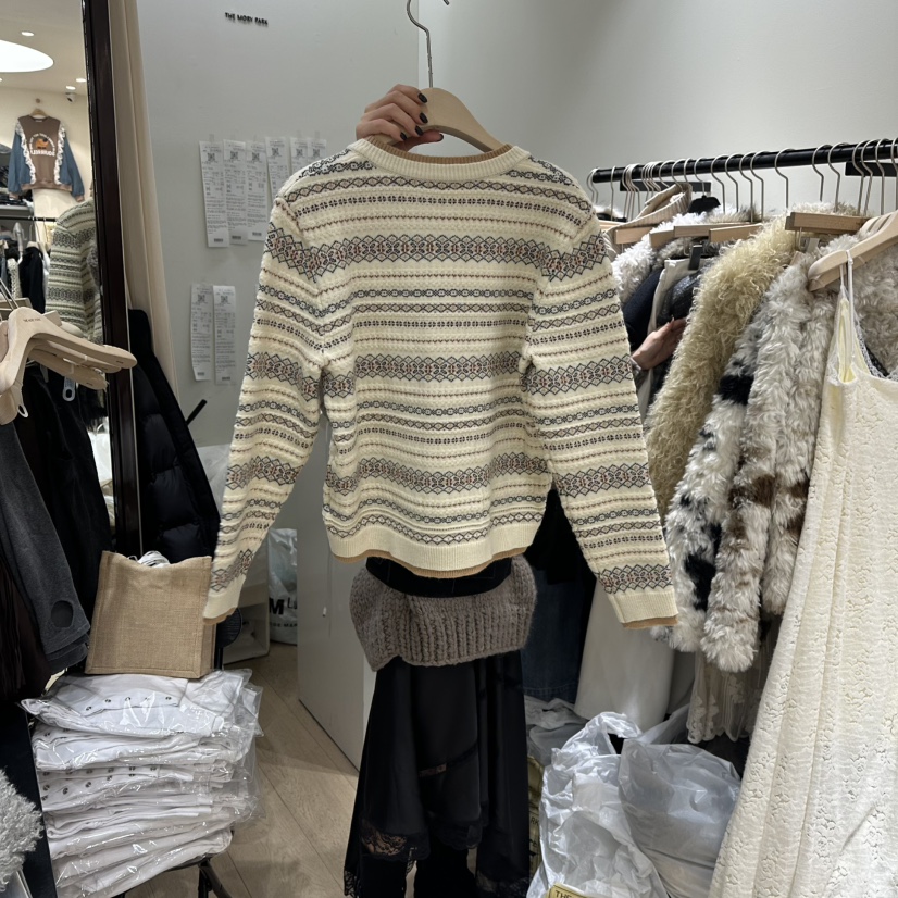 THEMORYPARK東大門㊣代購女裝新品職業25秋冬針織衫羊毛衫復古THE MORY PARK針織衫
