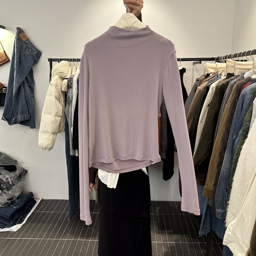 FIND-P東大門㊣直郵女裝新品人氣職業時尚推薦長袖T恤褶皺FIND-P長袖T恤