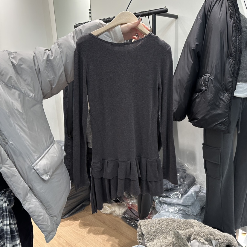 ORE-P韓國代購㊣女士新款人氣休閑真品時尚熱賣長袖T恤羊毛ORE長袖T恤