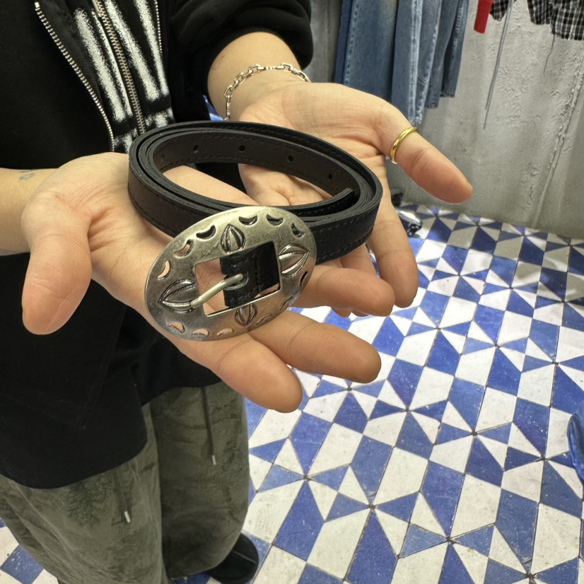 AMOUR韓國代購㊣女士新款25秋冬職業時尚休閑真品人氣腰帶腰帶AMOUR腰帶圖色1