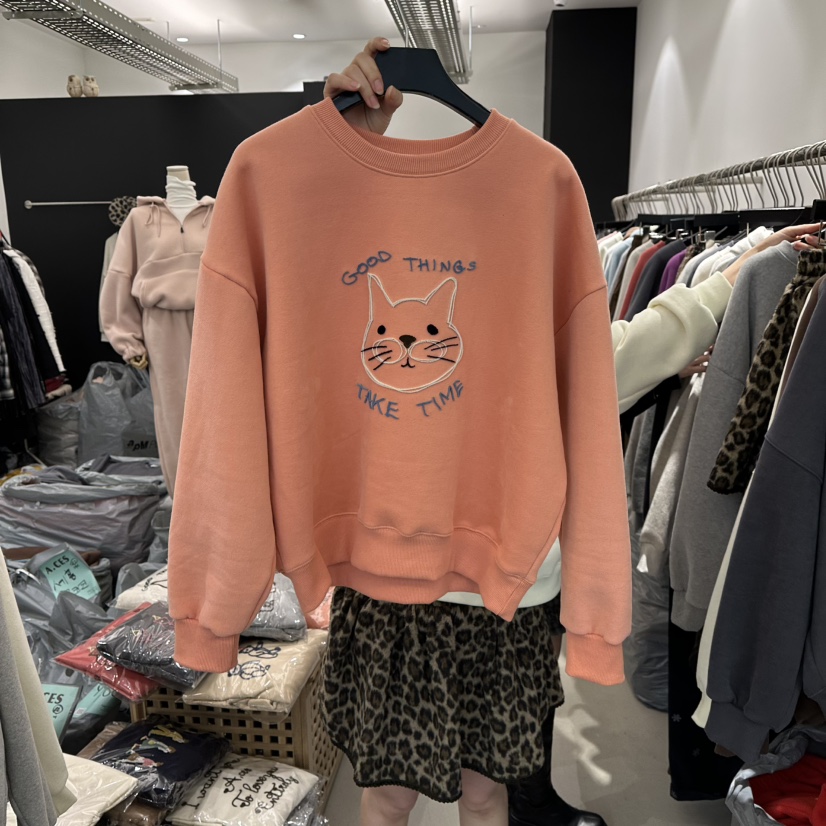 A.CES韓國直郵㊣女士新品推薦25秋冬人氣時尚真品職業衛衣A.CES衛衣圖色1