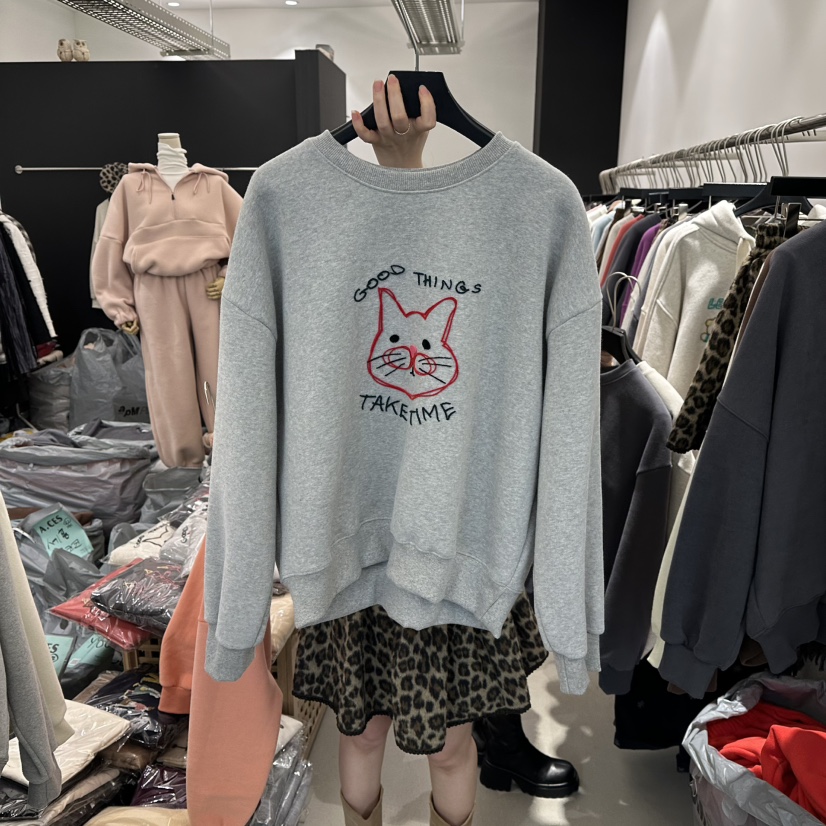 A.CES韓國直郵㊣女士新品推薦25秋冬人氣時尚真品職業衛衣A.CES衛衣圖色2