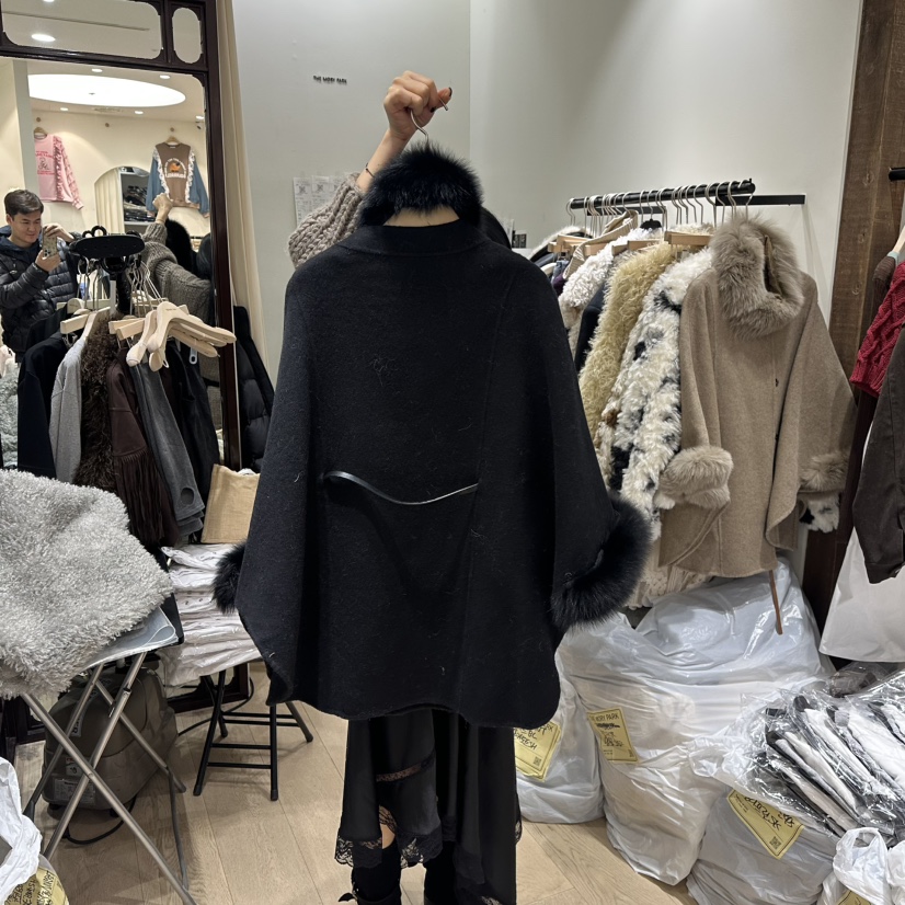 THEMORYPARK韓國直郵㊣女士新品熱賣真品時尚推薦短款大衣浣熊THE MORY PARK短款大衣