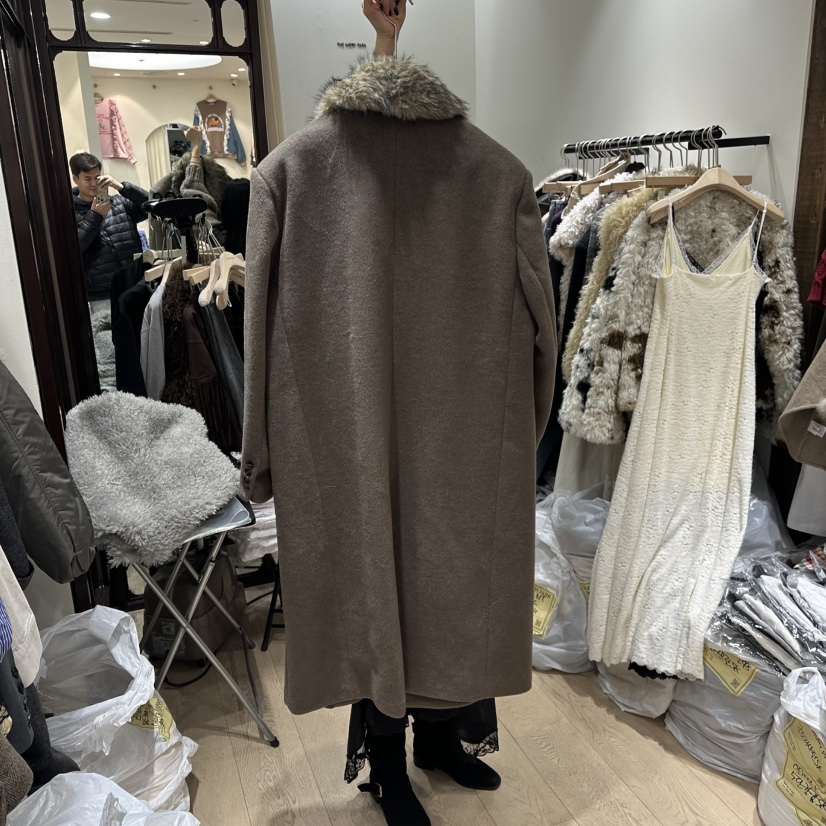 THEMORYPARK東大門㊣代購女裝新款休閑熱賣推薦人氣中長款大衣THE MORY PARK中長款大衣