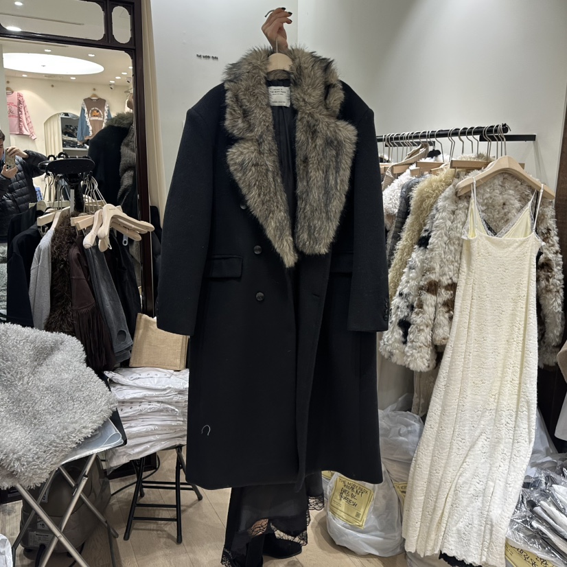 THEMORYPARK東大門㊣代購女裝新款休閑熱賣推薦人氣中長款大衣THE MORY PARK中長款大衣圖色1