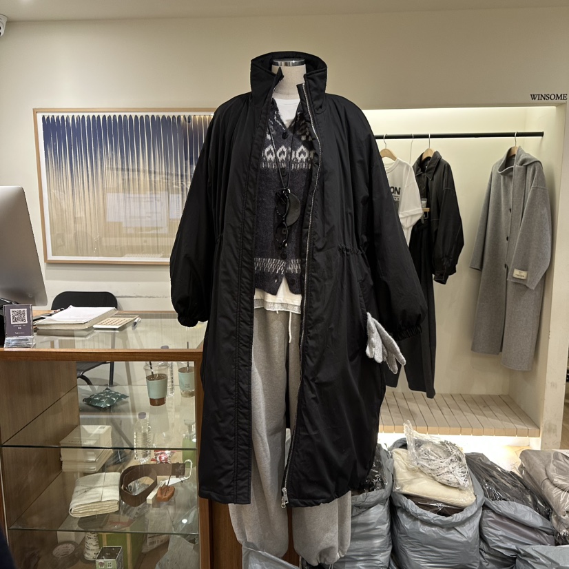 WINSOME東大門㊣代購女裝新品人氣職業真品休閑推薦長款風衣鵝WINSOME長款風衣圖色3