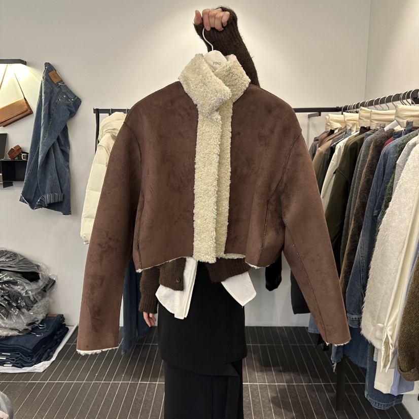 FIND-P韓國直郵㊣女士新款25秋冬時尚推薦熱賣人氣夾克兩面穿FIND-P夾克圖色1