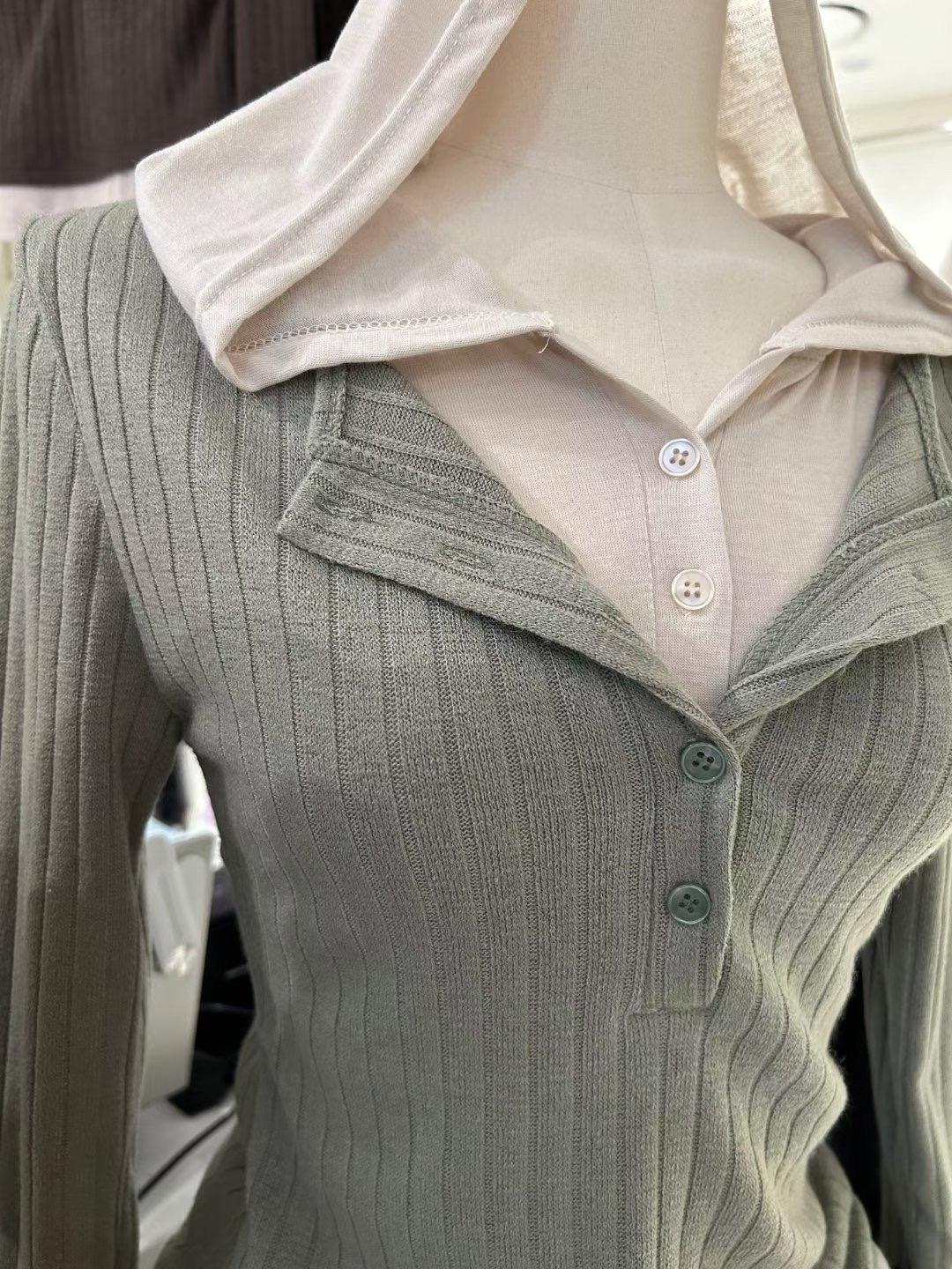 UGIPAL東大門㊣實拍女裝新品真品休閑25秋冬職業長袖T恤假兩件UGIPAL長袖T恤