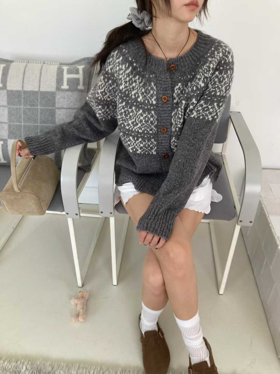 ANNIV-D東大門㊣直郵女裝新品休閑時尚職業25秋冬真品針織衫ANNIV-D針織衫