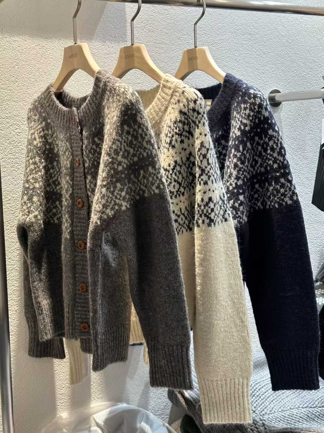 ANNIV-D東大門㊣直郵女裝新品休閑時尚職業25秋冬真品針織衫ANNIV-D針織衫圖色3左三色