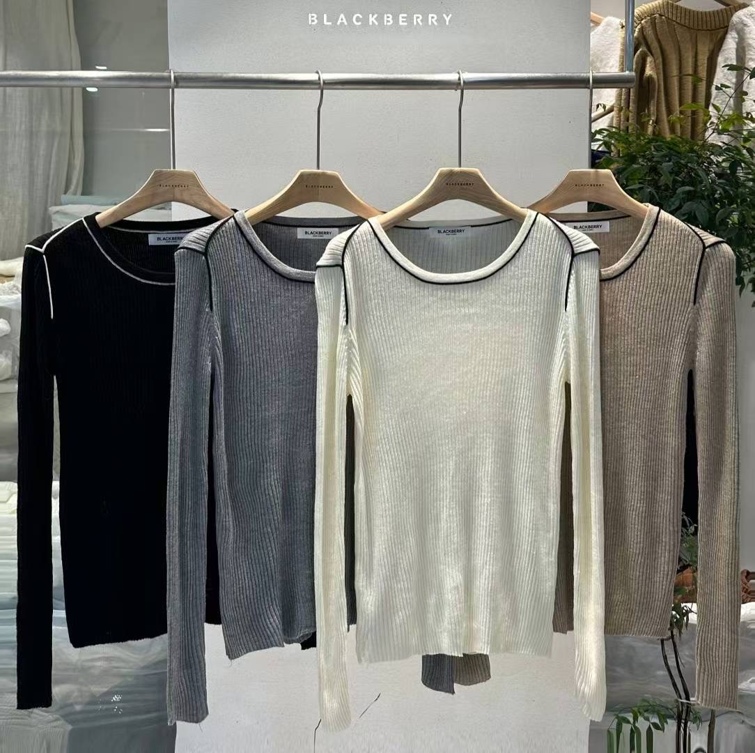 BLACKBERRY東大門㊣代購女士新品時尚25秋冬真品職業針織衫BLACKBERRY針織衫