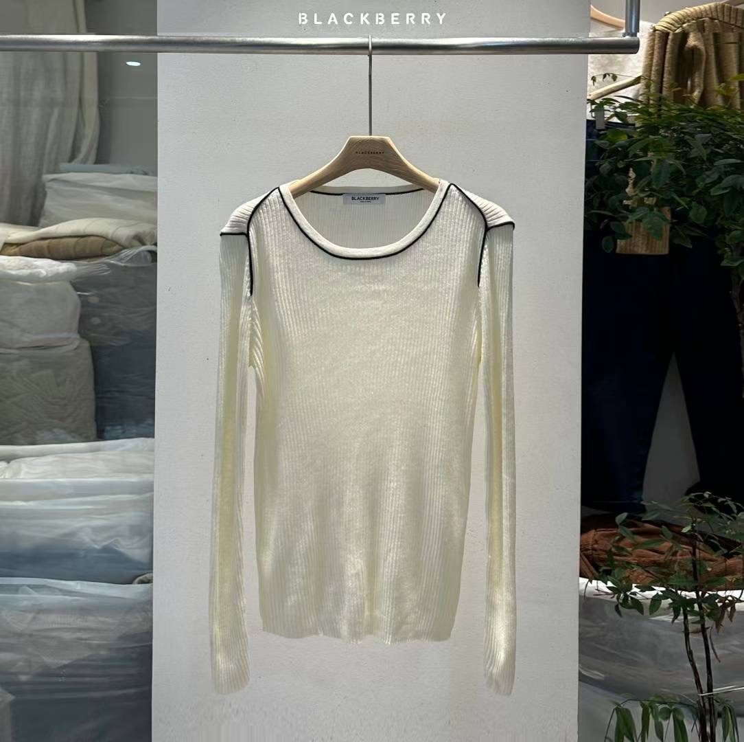 BLACKBERRY東大門㊣代購女士新品時尚25秋冬真品職業針織衫BLACKBERRY針織衫圖色1