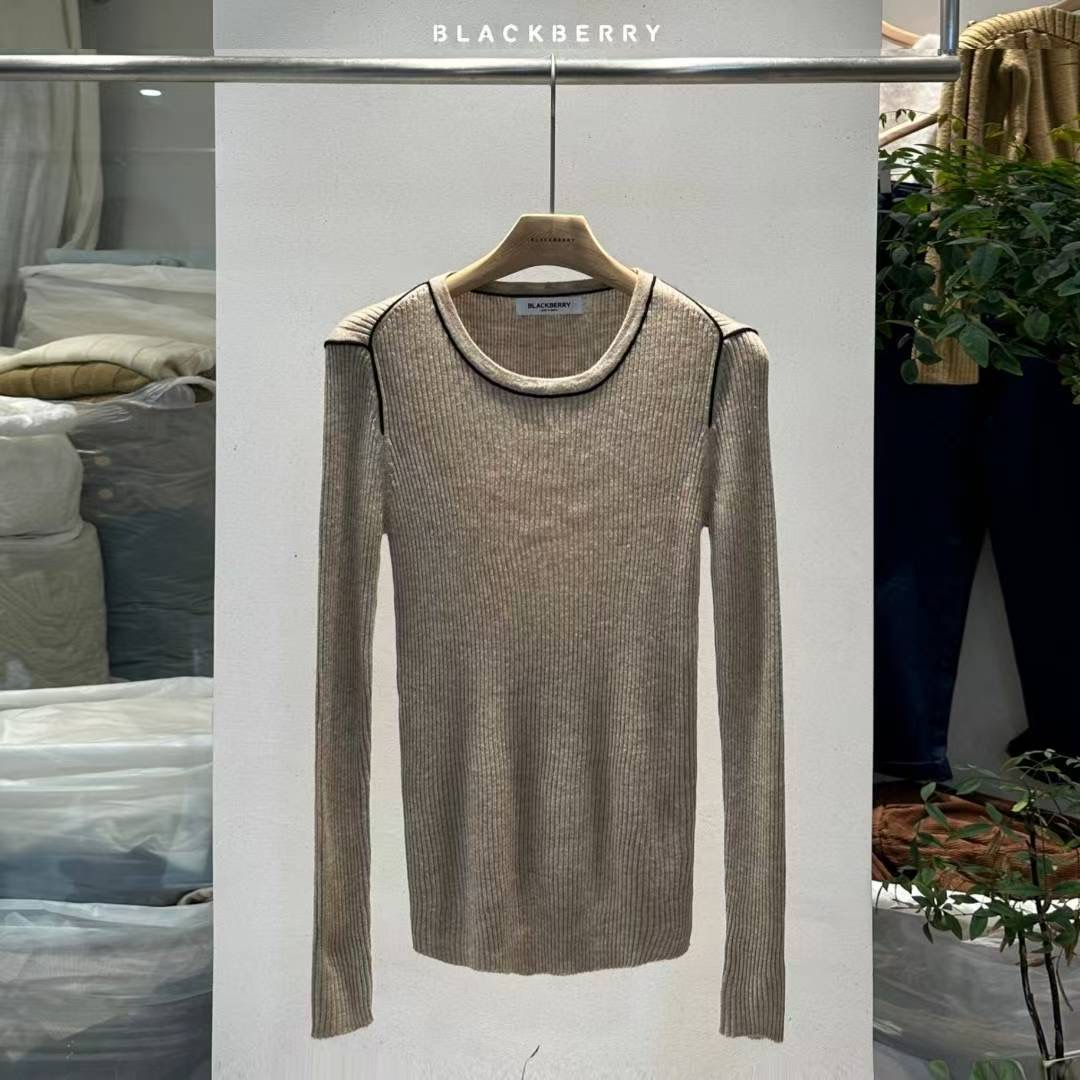 BLACKBERRY東大門㊣代購女士新品時尚25秋冬真品職業針織衫BLACKBERRY針織衫圖色2