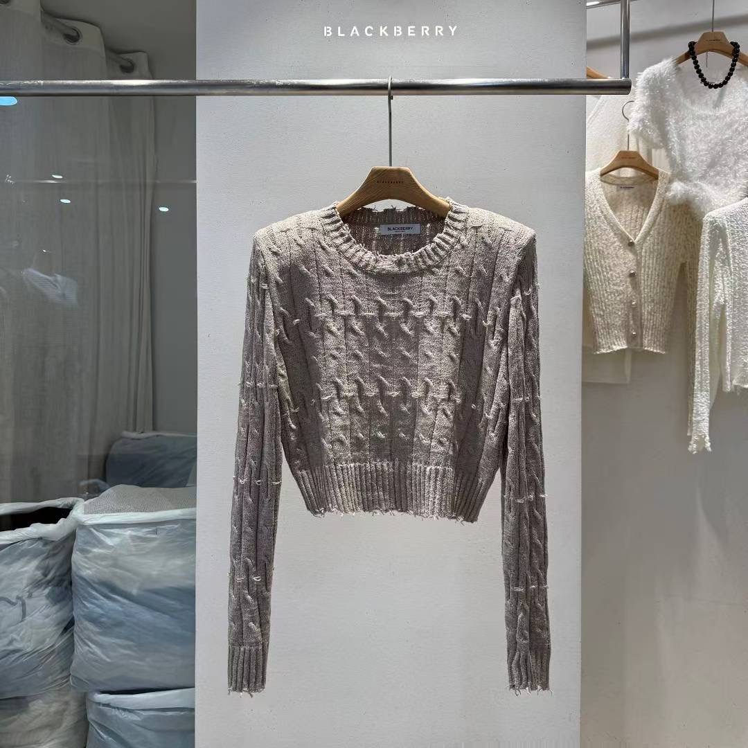 BLACKBERRY東大門㊣實拍女士新款熱賣職業時尚人氣真品針織衫BLACKBERRY針織衫圖色2