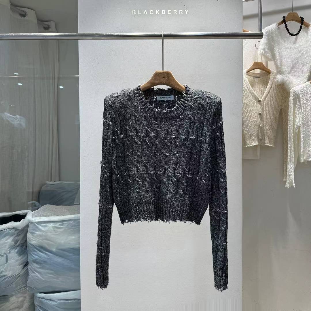 BLACKBERRY東大門㊣實拍女士新款熱賣職業時尚人氣真品針織衫BLACKBERRY針織衫圖色3