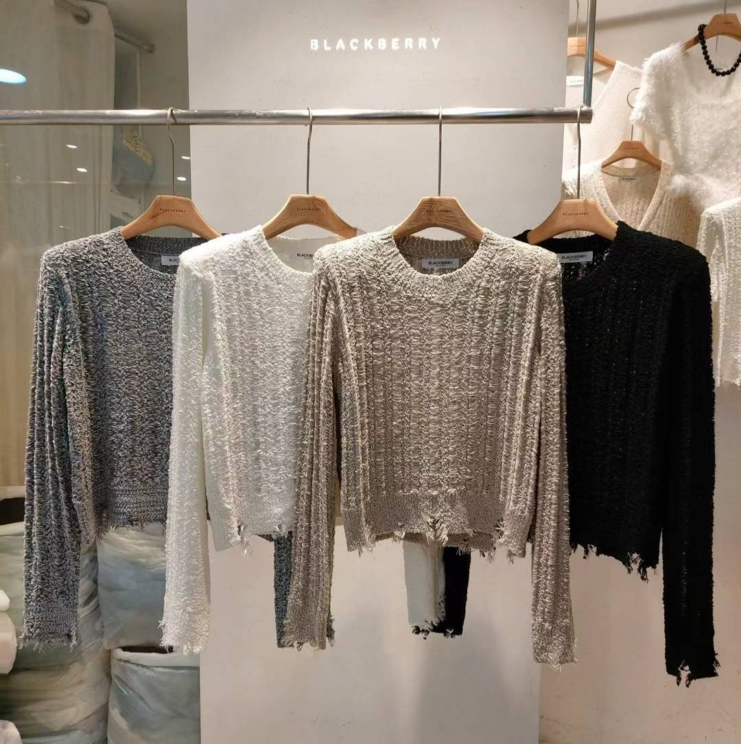 BLACKBERRY東大門㊣直郵女士新品推薦休閑熱賣25秋冬針織衫BLACKBERRY針織衫
