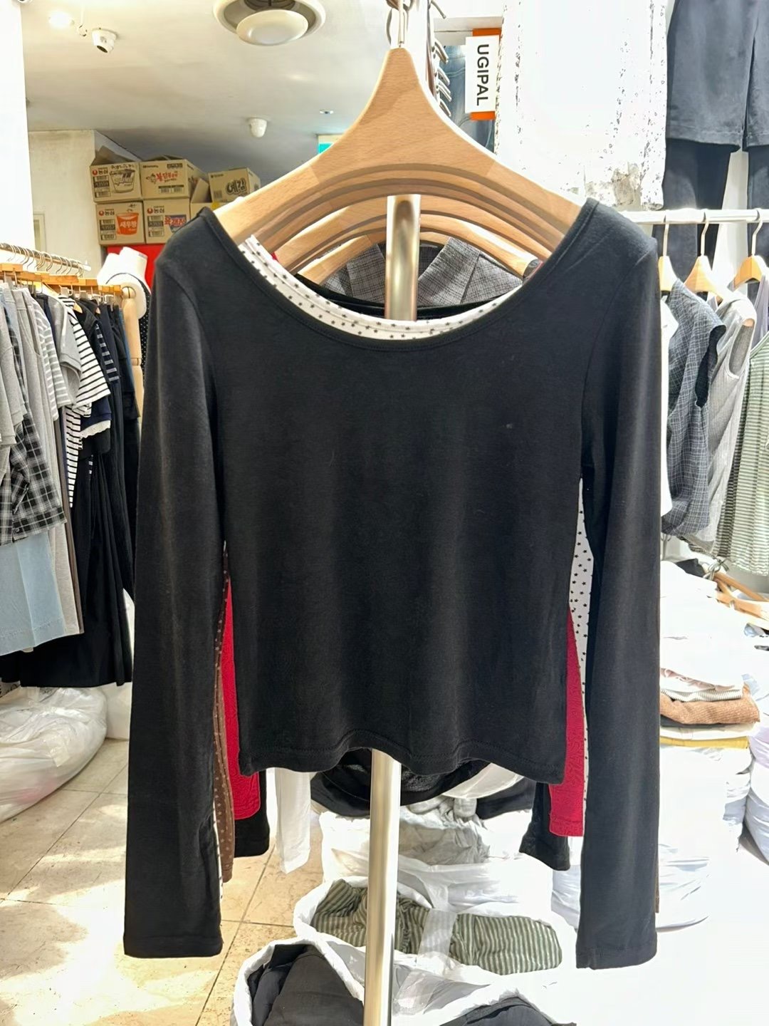 UGIPAL韓國直郵㊣女士新款人氣休閑時尚真品熱賣職業長袖T恤UGIPAL長袖T恤圖色2