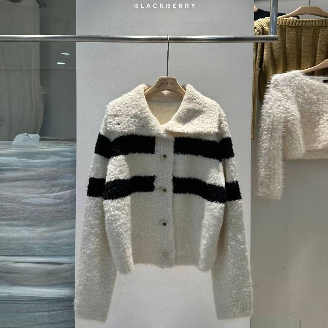 BLACKBERRY韓國代購㊣女裝新款休閑職業推薦熱賣25秋冬針織衫BLACKBERRY針織衫圖色1