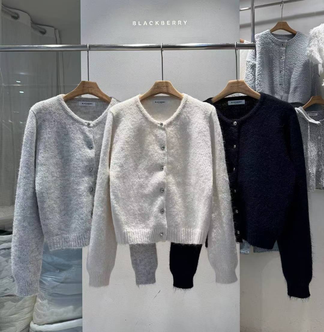 BLACKBERRY東大門㊣實拍女裝新品休閑人氣真品職業針織衫紐扣BLACKBERRY針織衫
