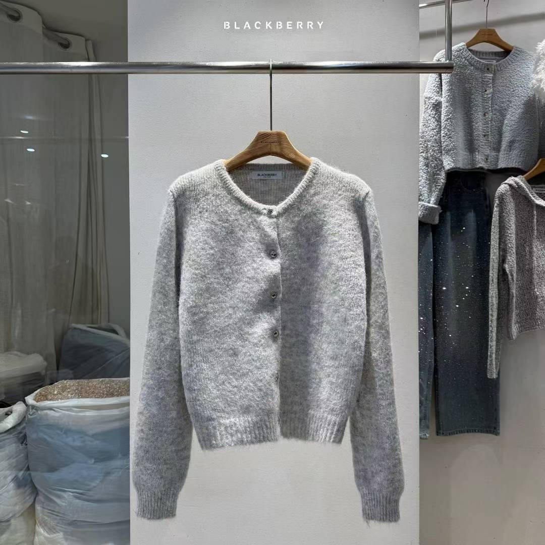 BLACKBERRY東大門㊣實拍女裝新品休閑人氣真品職業針織衫紐扣BLACKBERRY針織衫圖色2