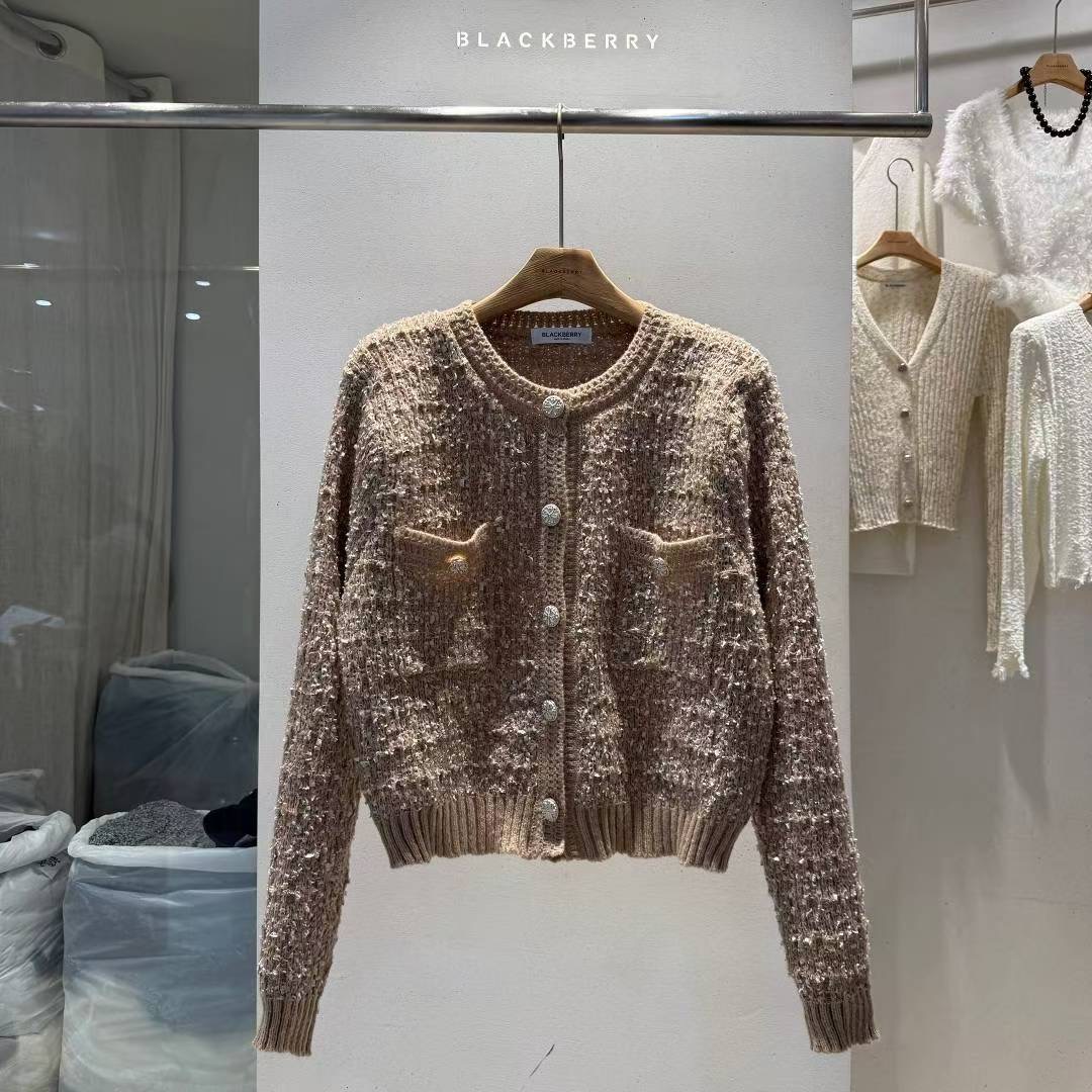 BLACKBERRY東大門㊣實拍女士新品真品25秋冬時尚職業針織衫BLACKBERRY針織衫圖色2