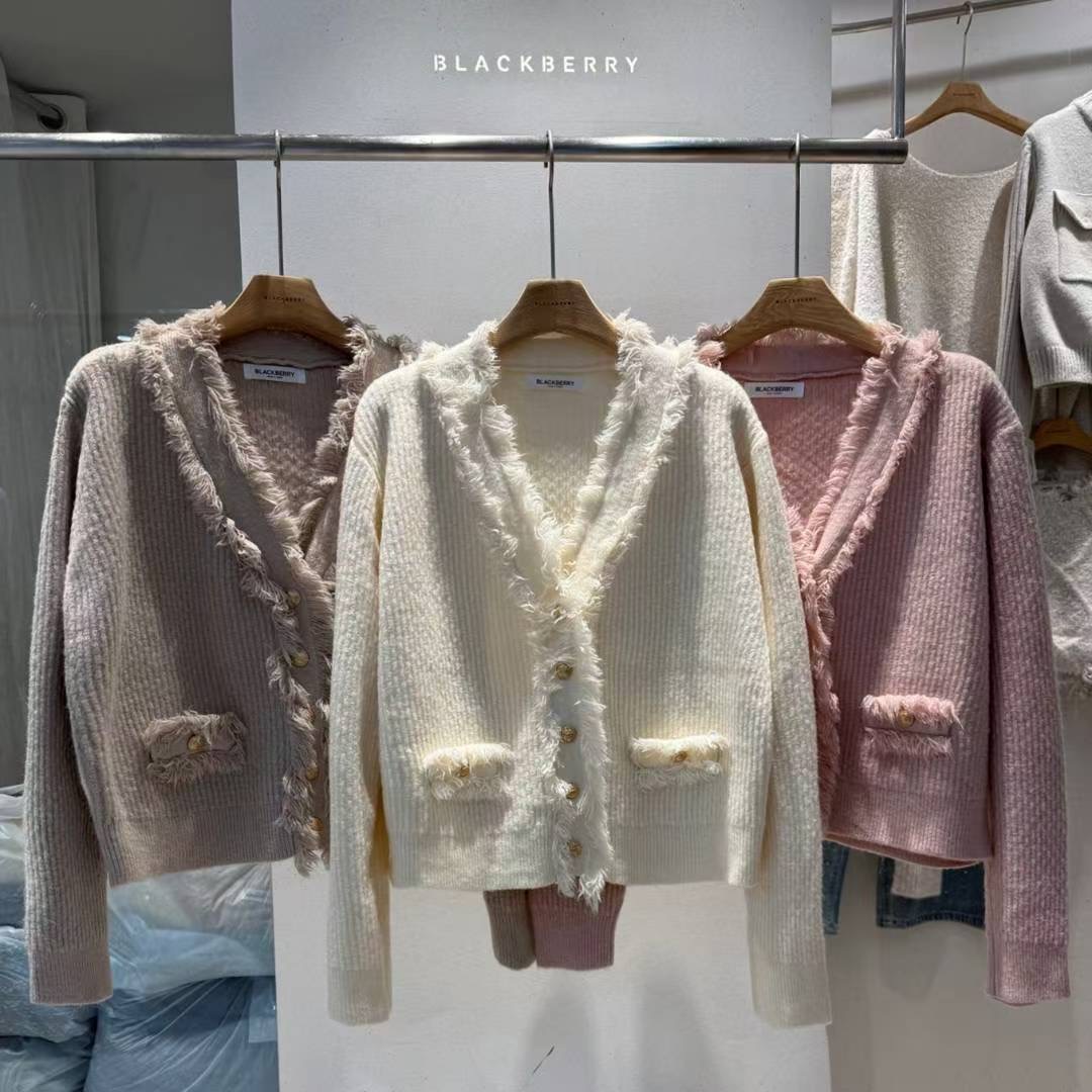 BLACKBERRY東大門㊣實拍女裝新品休閑職業25秋冬時尚針織衫BLACKBERRY針織衫