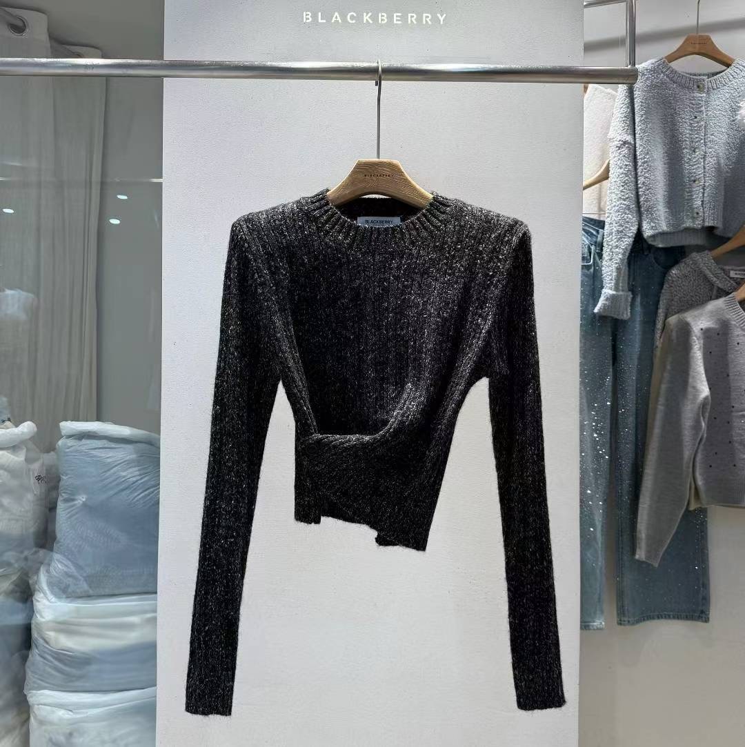 BLACKBERRY東大門㊣直郵女士新品時尚25秋冬人氣熱賣針織衫BLACKBERRY針織衫圖色3